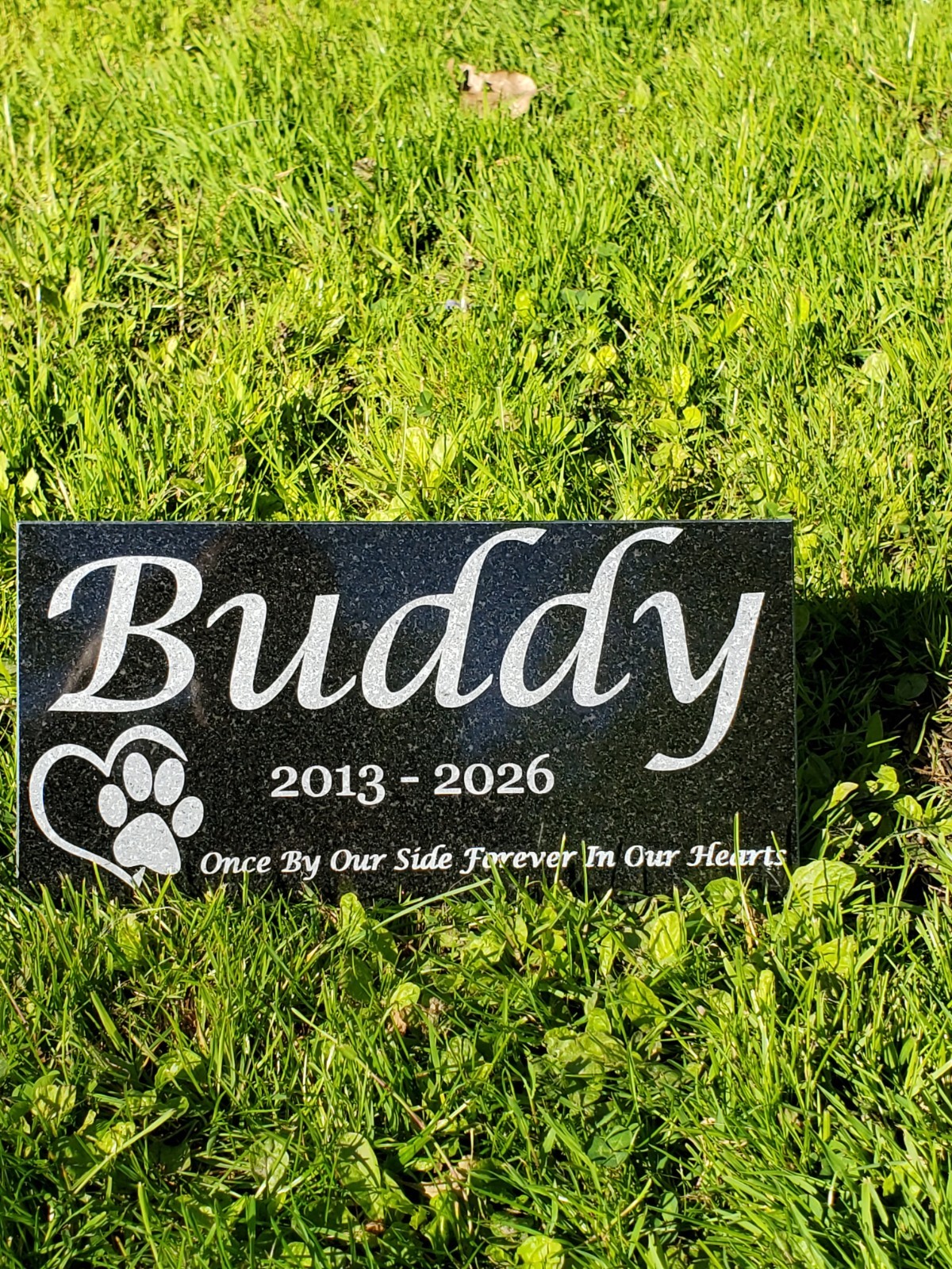 Grave Marker Headstone Garden Pet Loss Memorial Burial Stone Granite Plaque t23