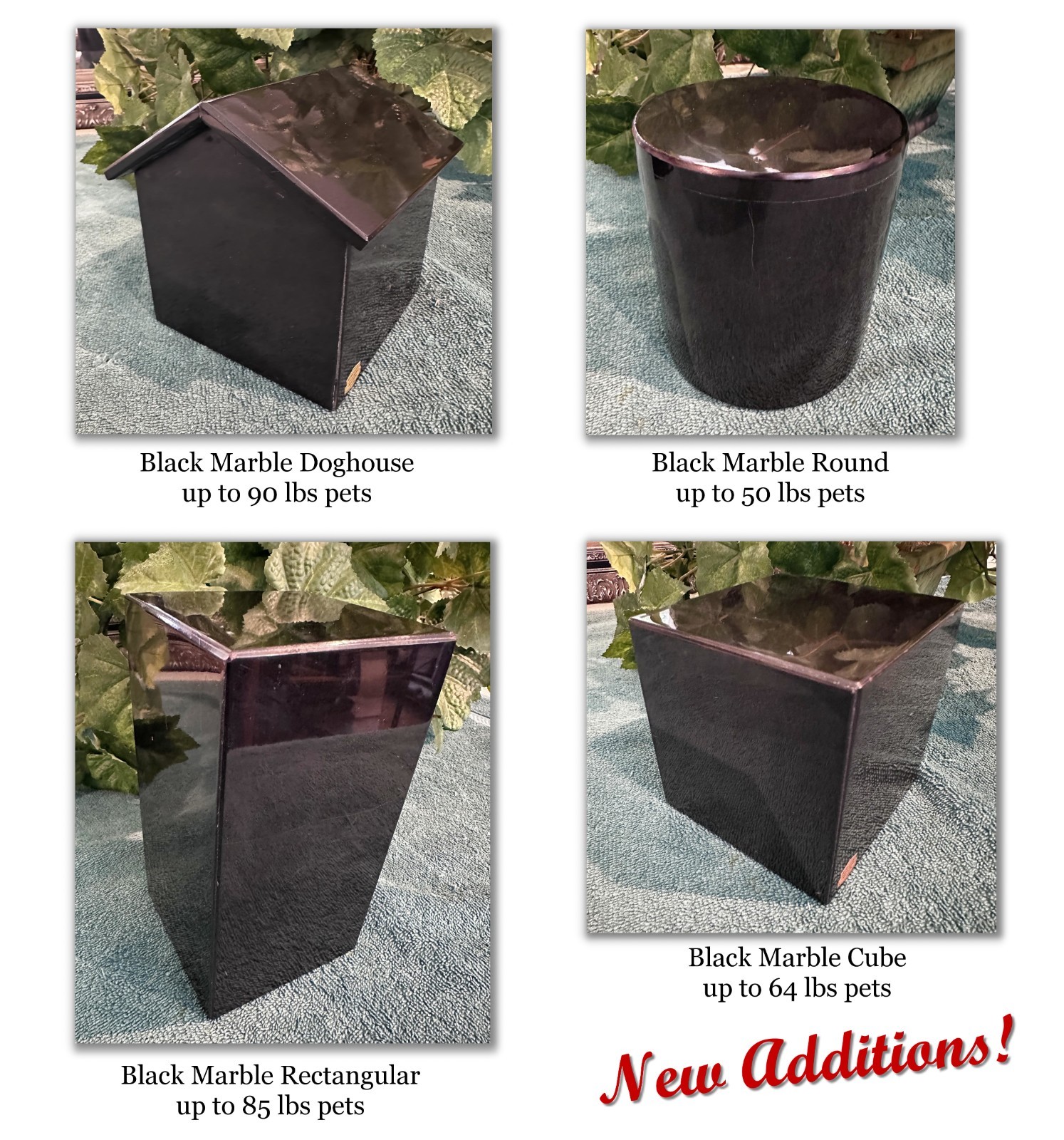 Natural BLACK MARBLE · DOGHOUSE SHAPE · handmade pet urn · memorial · dog ashes