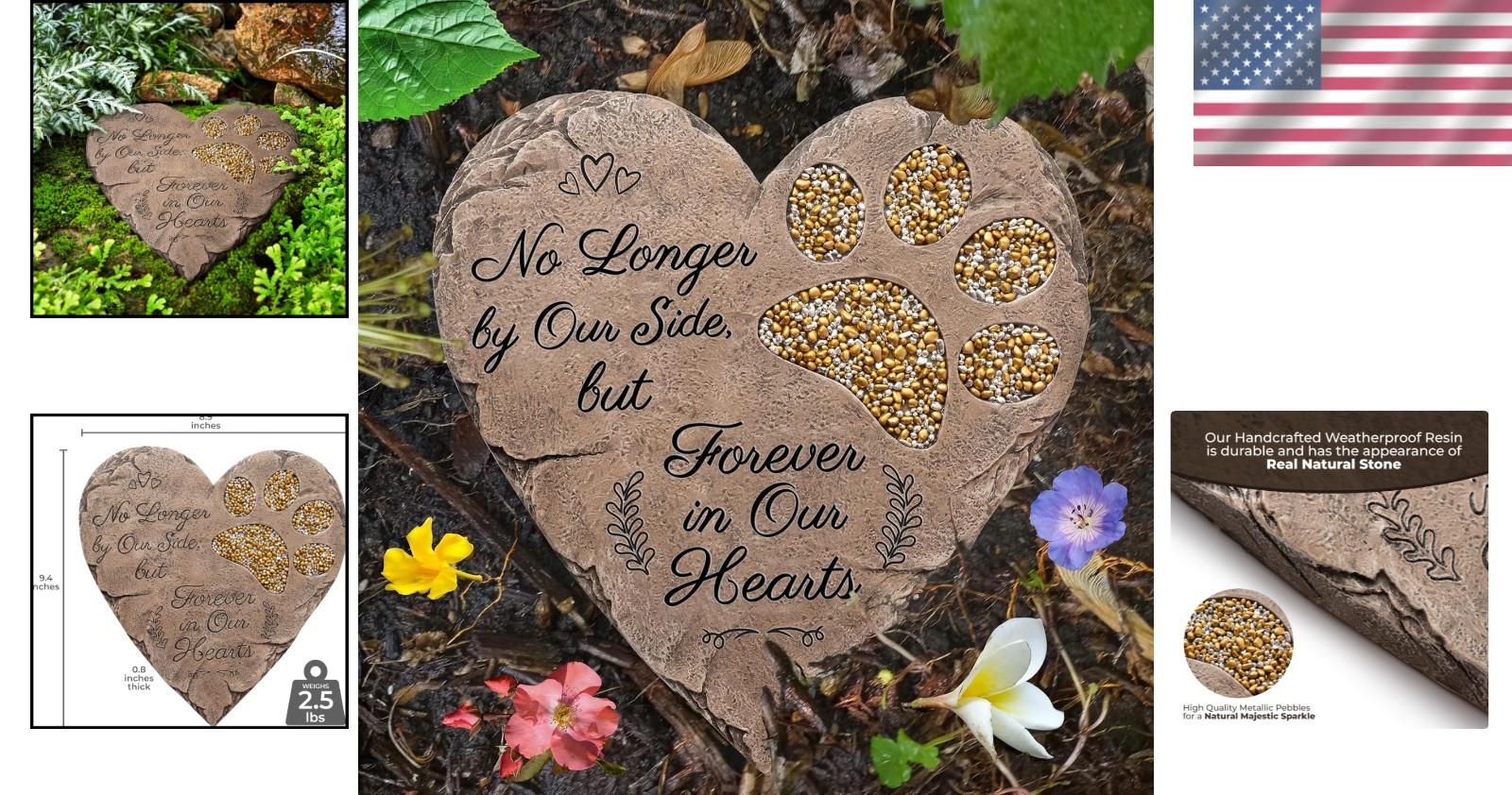Rainbow Bridge Dog Memorial Stone – Thoughtful Pet Loss Gift