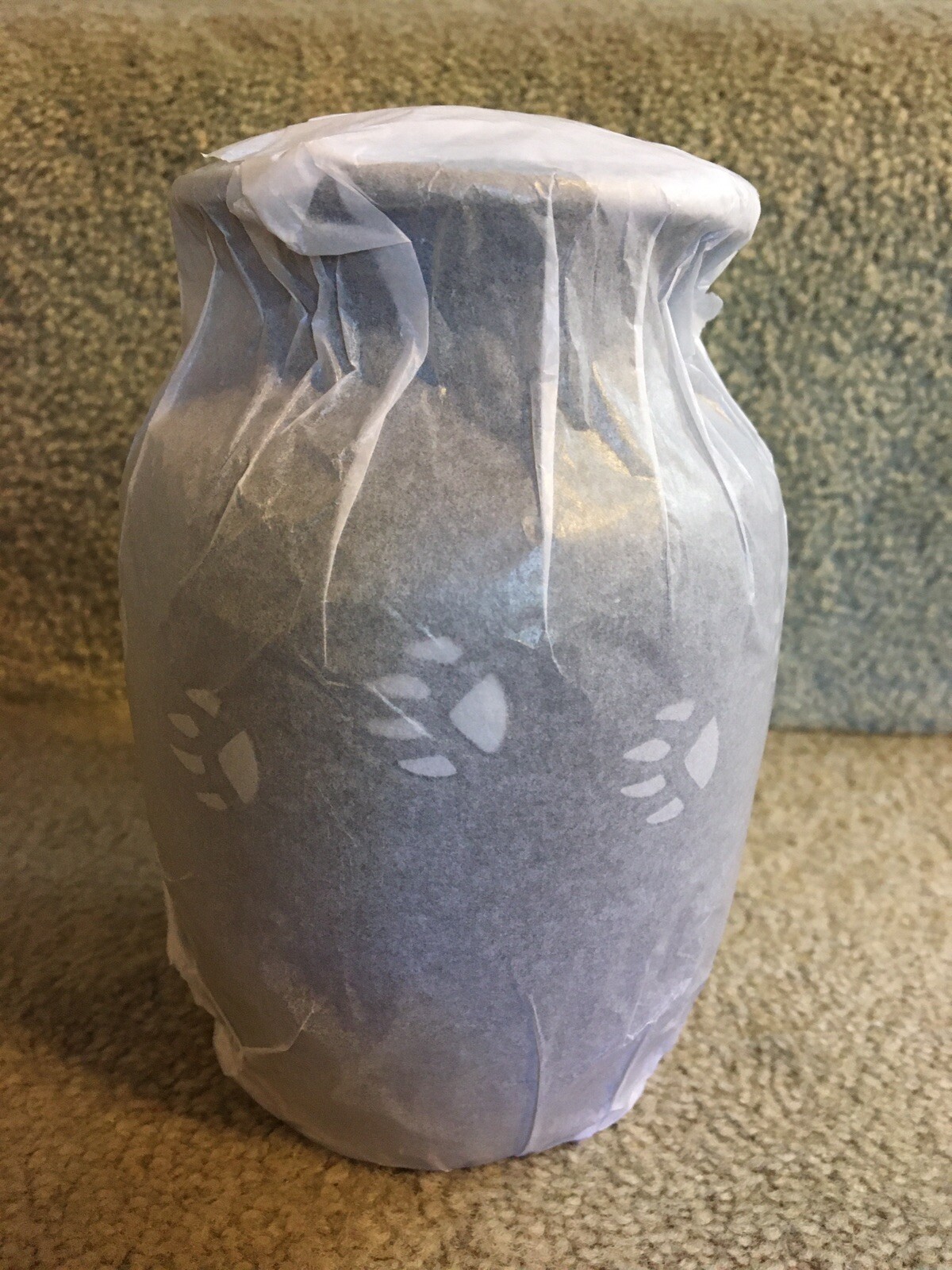 Brand New Extra Small Paw Print Classic Aluminum Cremation Urn-Engravable