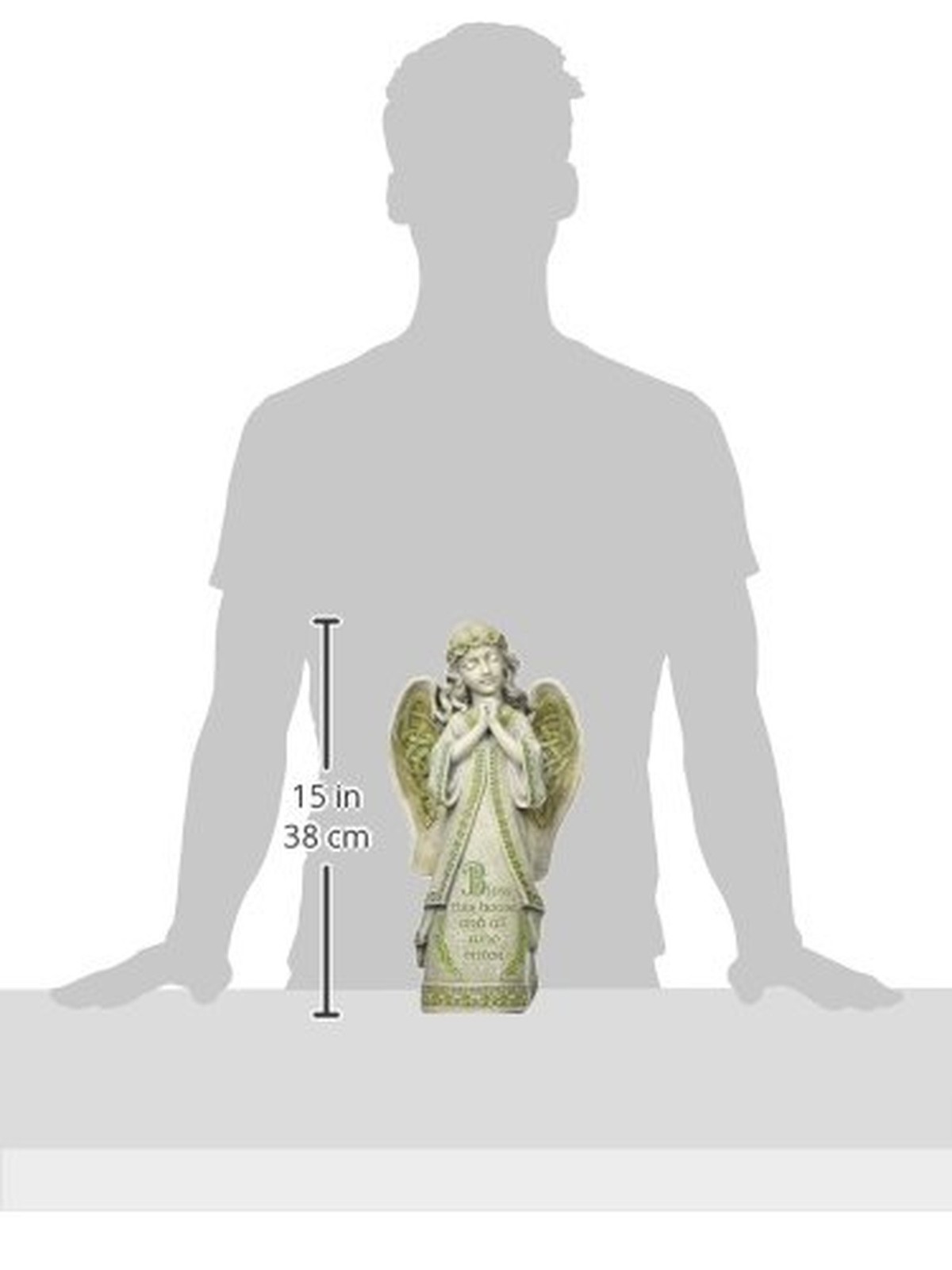 Joseph’s Studio by Roman, 14.5″ H Celtic Angel Garden Statue, Outdoor Décor