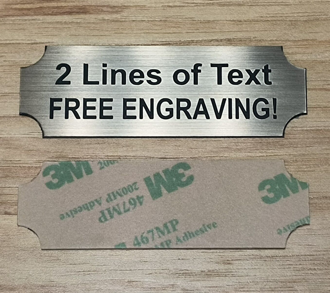 Custom Engraved 1×3 Brushed Bronze Plaque / Plate Tag Shadow Box Hobby Sign Urn