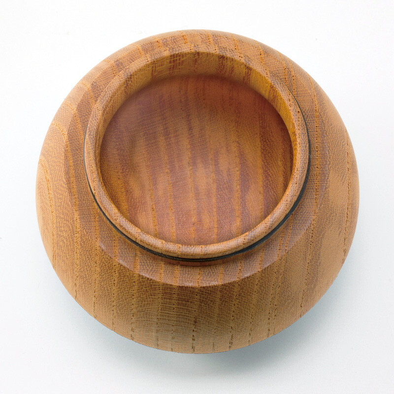 Colon Lemon Yellow Small Keepsake Urn for Human Ashes Zelkova wood