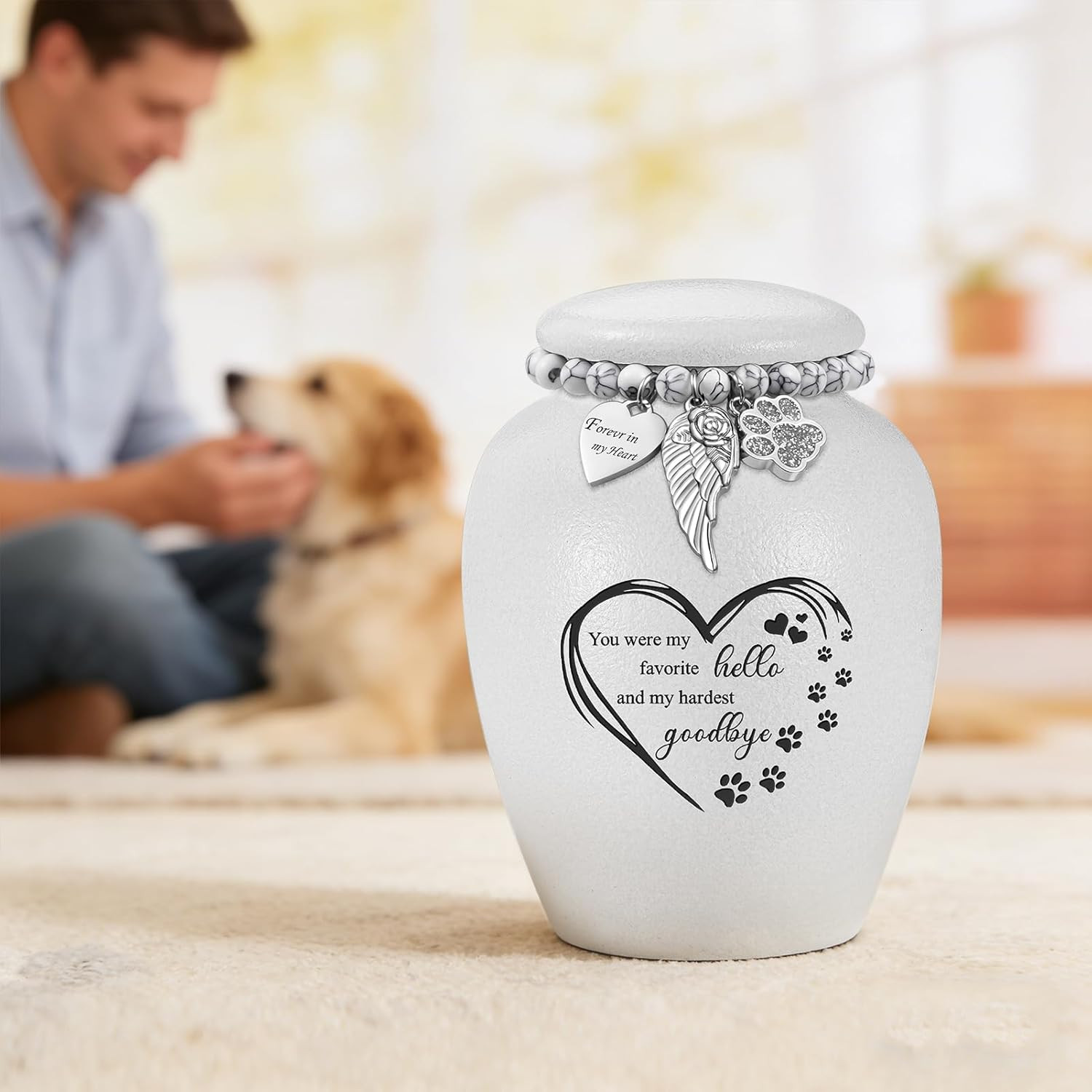 Pet Urn for Dogs Cats 4.8 Inch Small Urn for Pet Ashes Cremation Keepsake Urns C