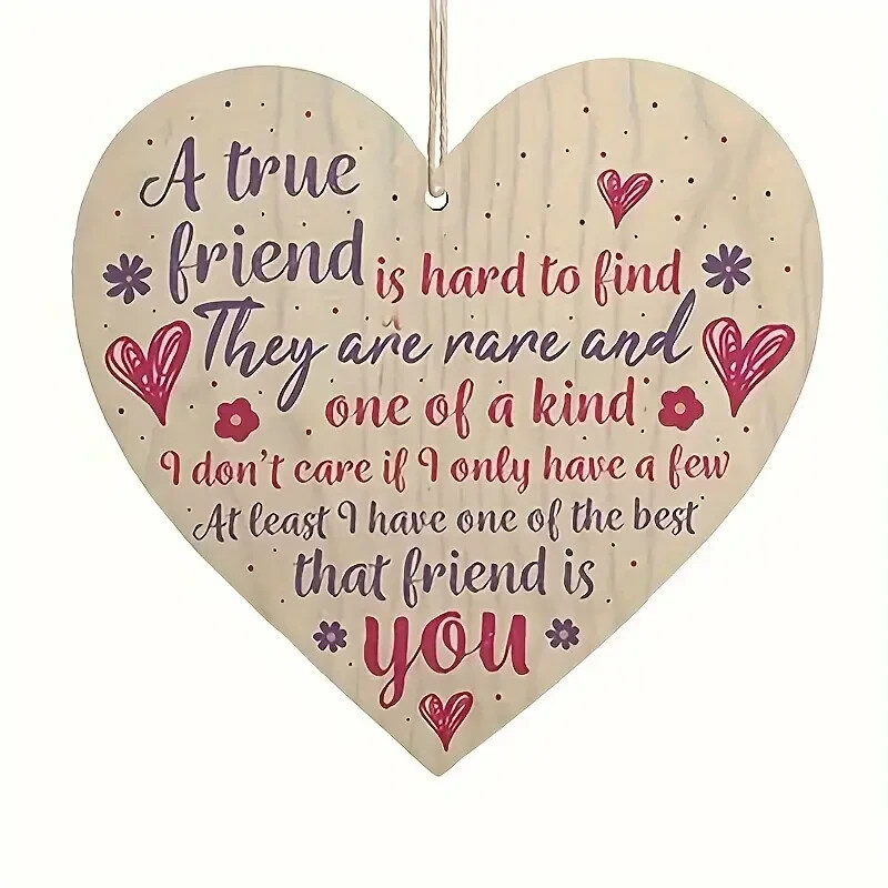 A True Friend Is Hard To Find Wooden Hanging Ornament