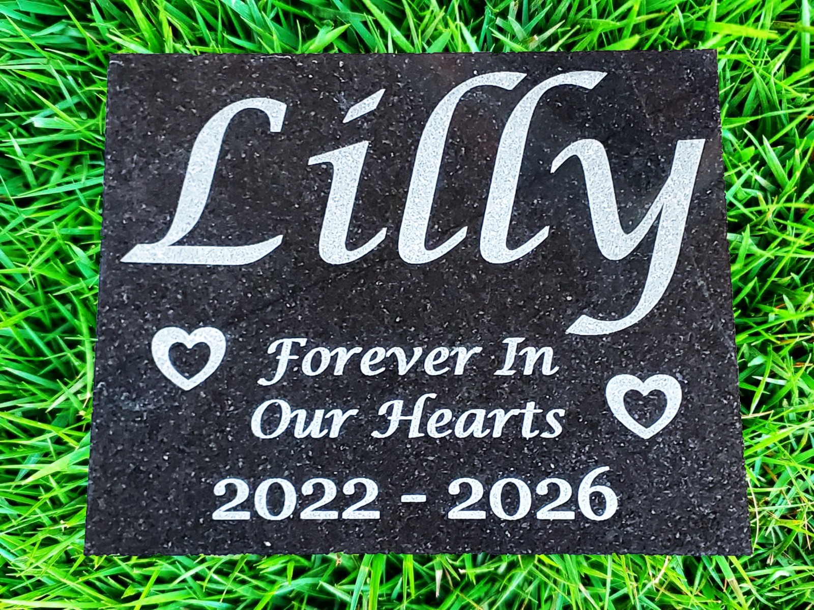 Pet Memorial Grave Marker – Personalized Granite Headstone Garden Plaque Gift A5