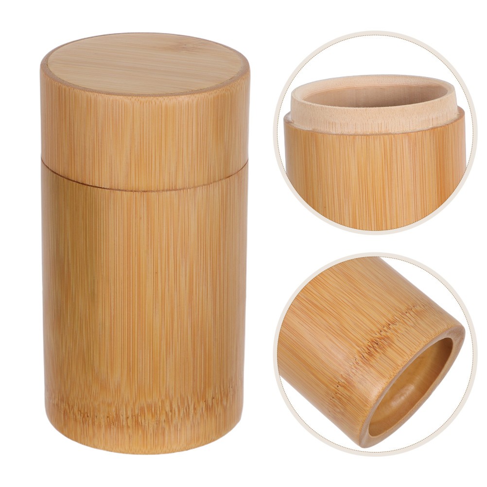 One Reusable Bamboo Dog Ashes Holder Brown Pet Cremation Urn