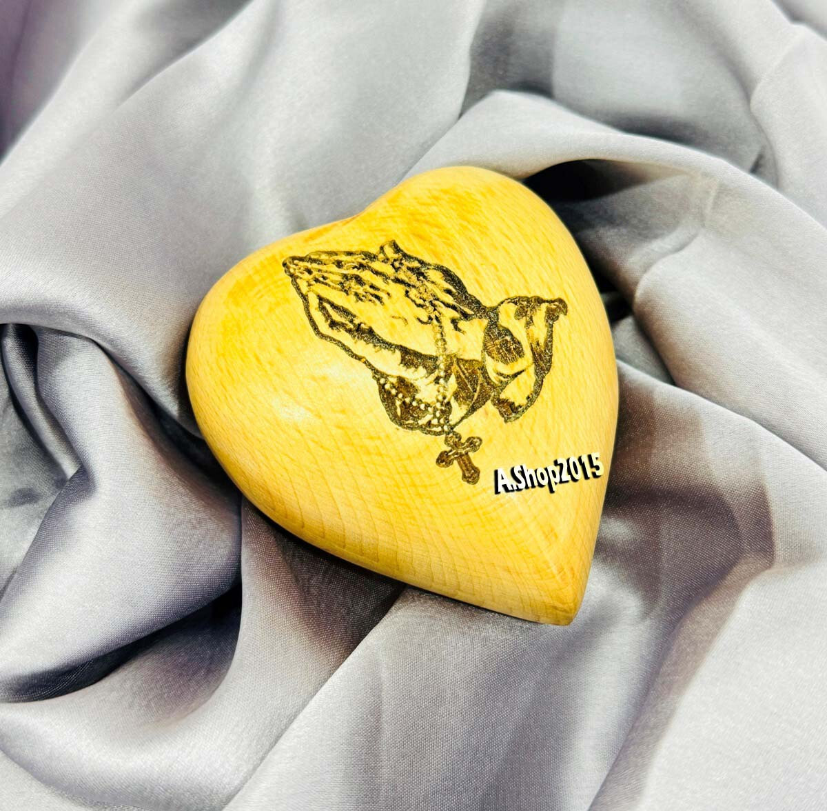 Wooden Heart Keepsake Urn – Mini Ash Urn Small Handcrafted Cremation Urn