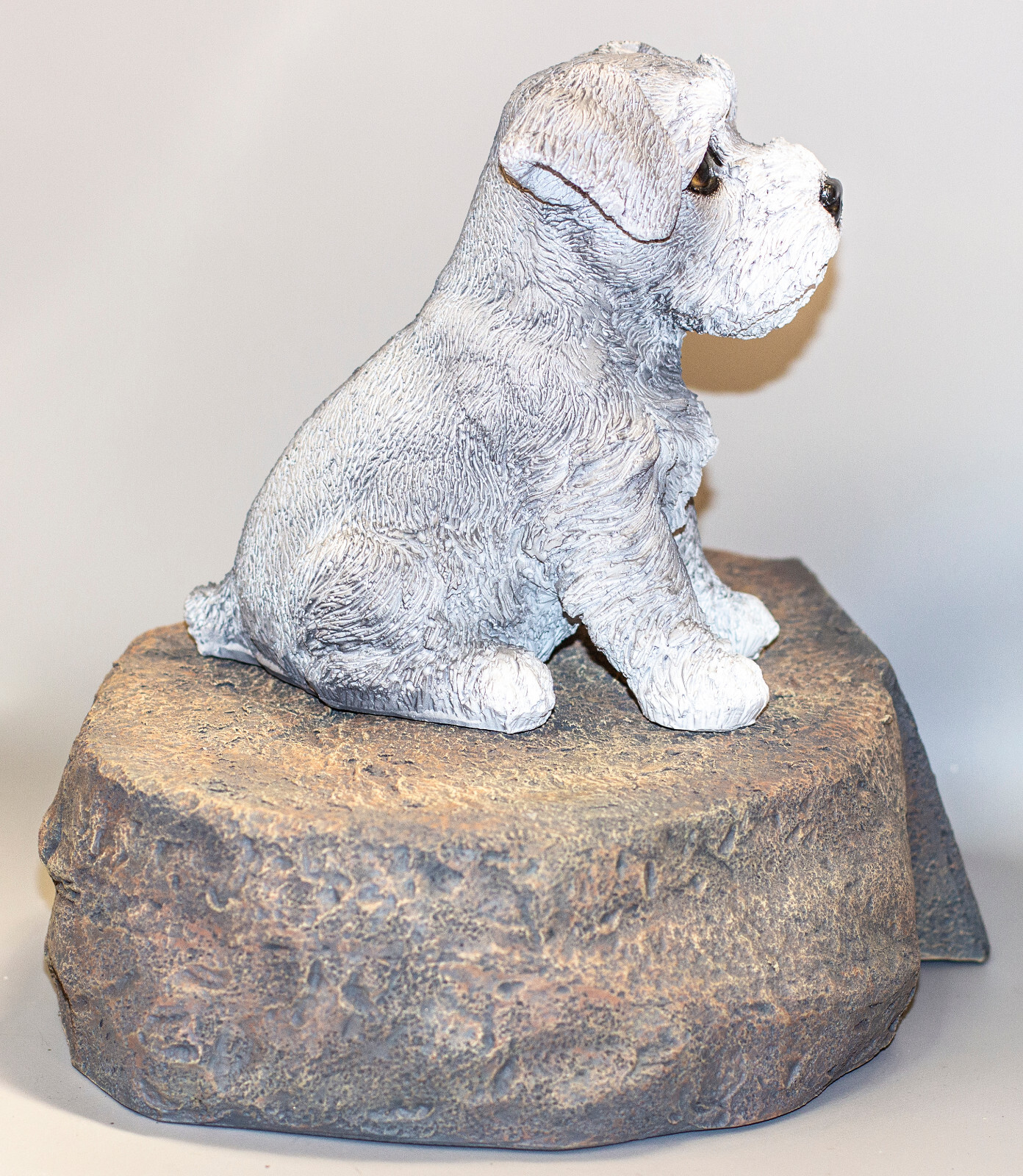 Schnauzer Urn Pet Ashes Holder Memorial Stone Burial Casket Cremation Statue Dog