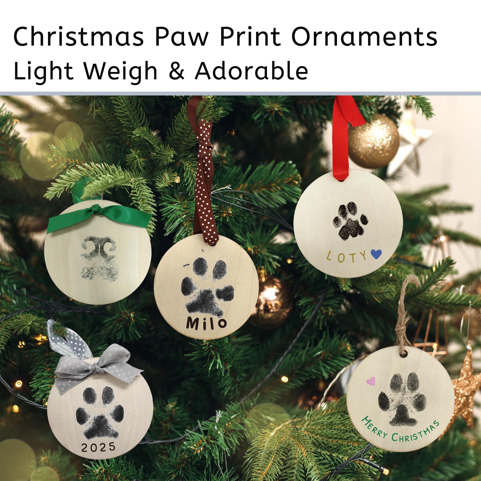 Inkless Pet Paw Print Kit,Dog Nose Print Kit,Ink Paw Print Ornament for Dogs …