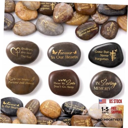 Pcs Memorial Stone 1.97 Inch Celebration of Life Elegant Style 30 Deep Color