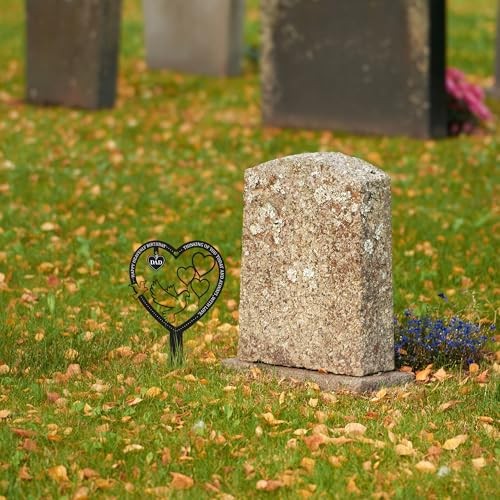 Stake Graves Cemetery Decorations – Metal Memorial Grave Markers, Father Dad