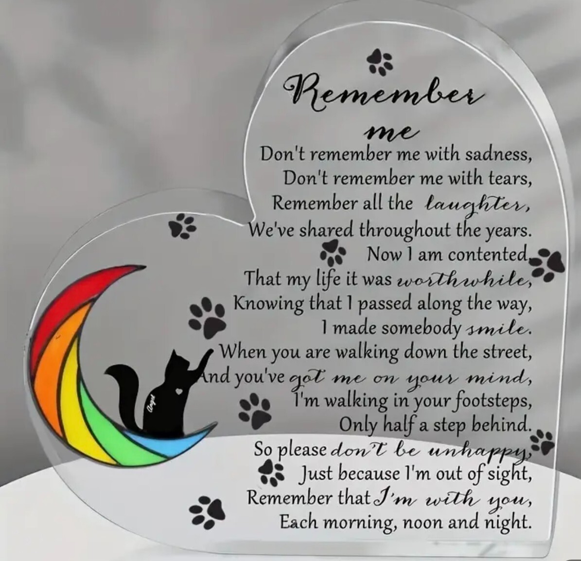 Pet Memorial Heart Remembrance and Bereavement Gift, 12 Variants For Pet Lovers