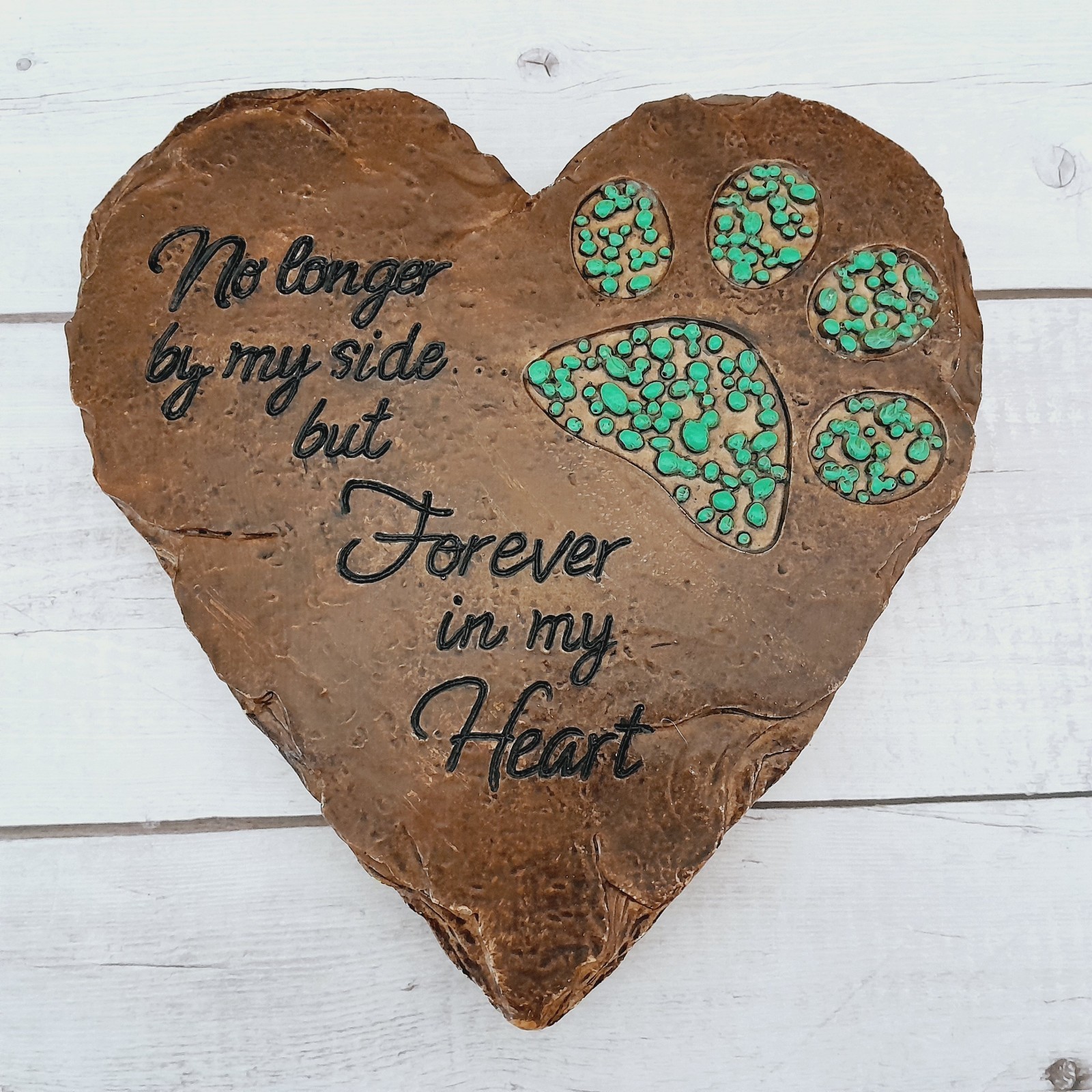 Memorial Stone for Pets Heart Shaped Resin 9×9
