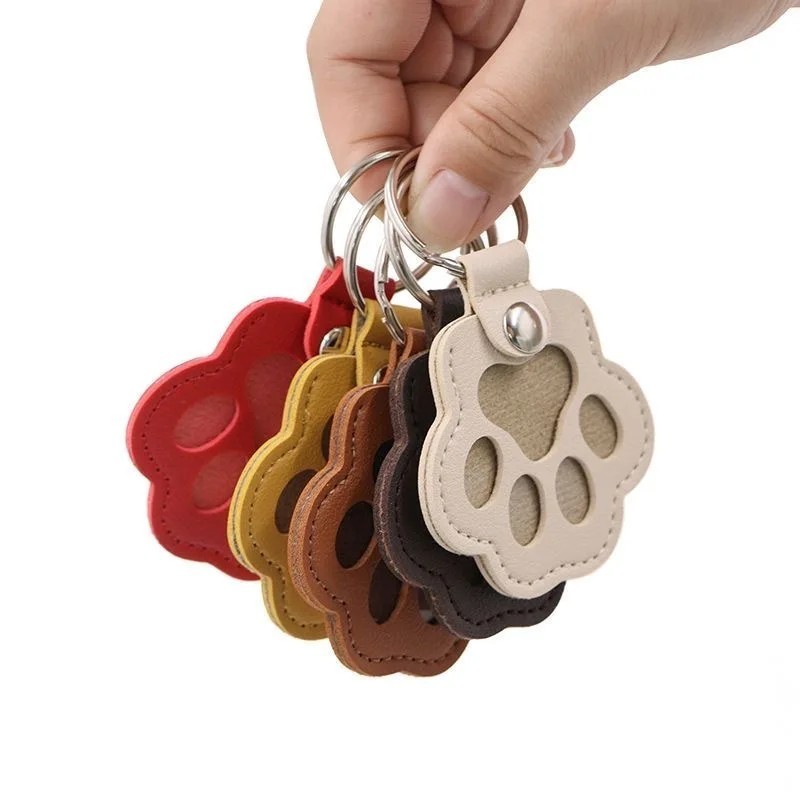 Pet Hair Memorial Keychain PU Leather Keepsake Locket Pendant
