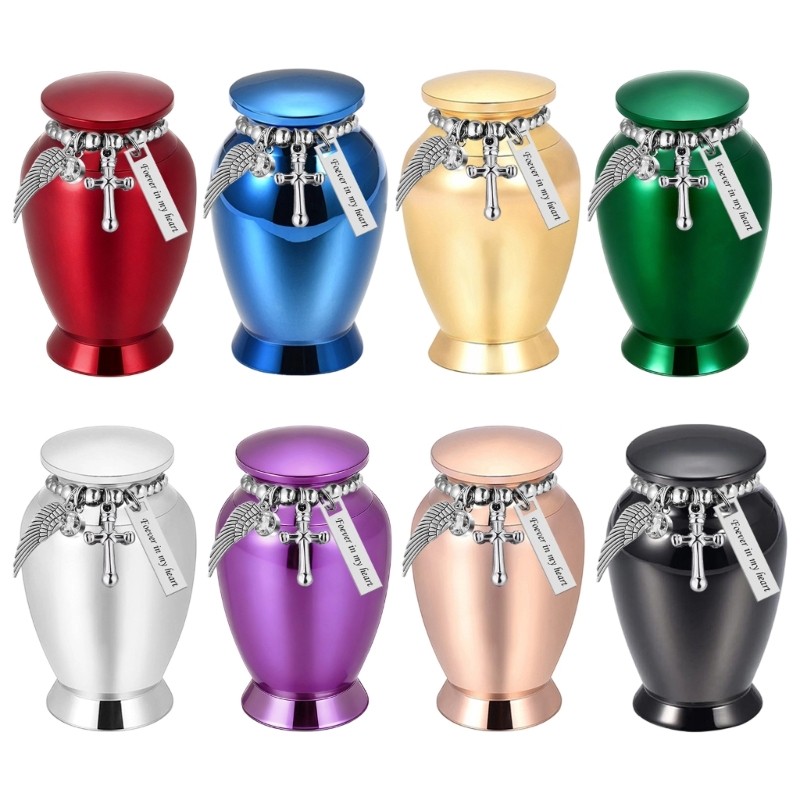 Small Scale Ashes Crosses Pendants Urn Pet Aluminum Alloys Secure Threaded