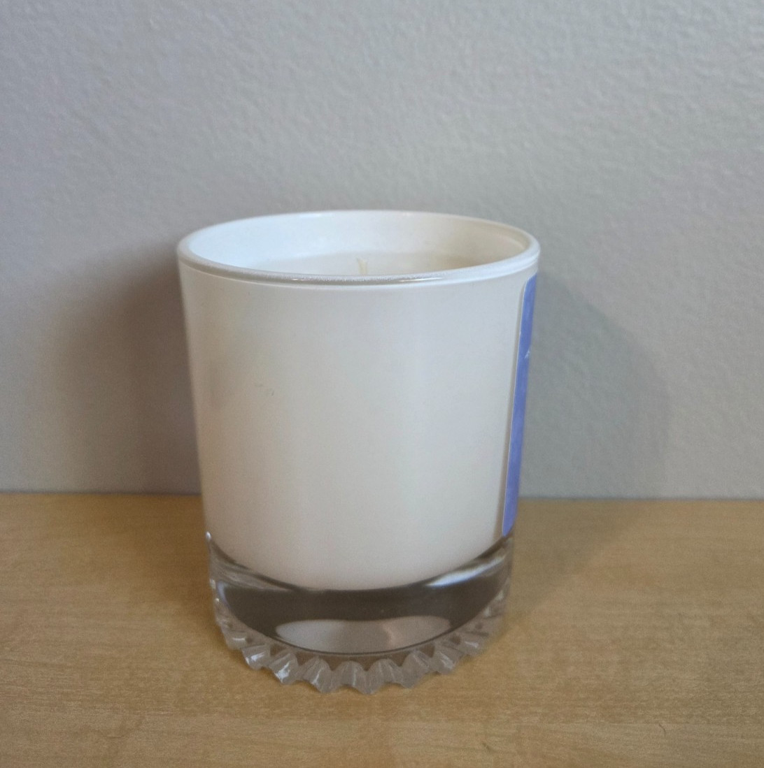 Pet Memorial Rainbow Bridge Candle “In loving memory of Scott” 3.75″x3.5″
