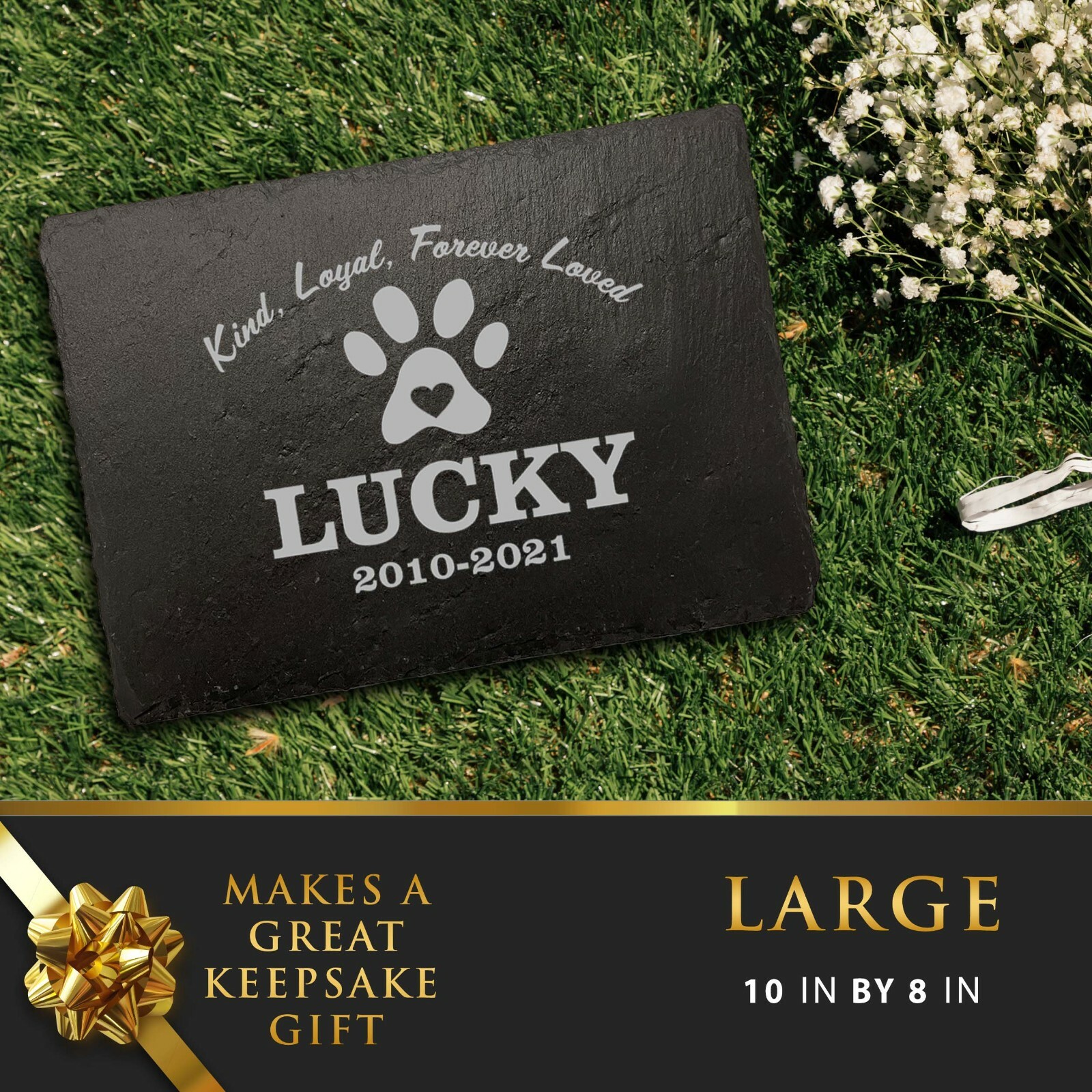 Personalized Pet Memorial Stone Marker for Dog or Cat