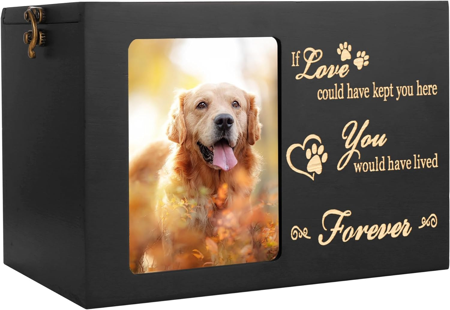 Pet Memorial Urns for Dog or Cat Ashes, Large Wooden Funeral Cremation Urns