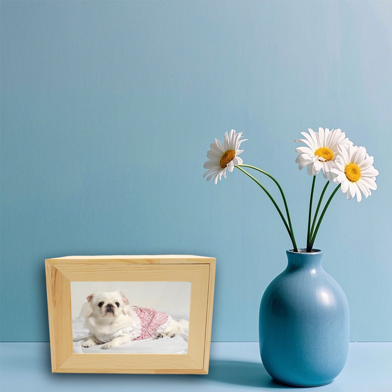 Pet Urn for Ashes Wooden Memorial Urn Dogs & Cats with Photo Frame – Photo Frame