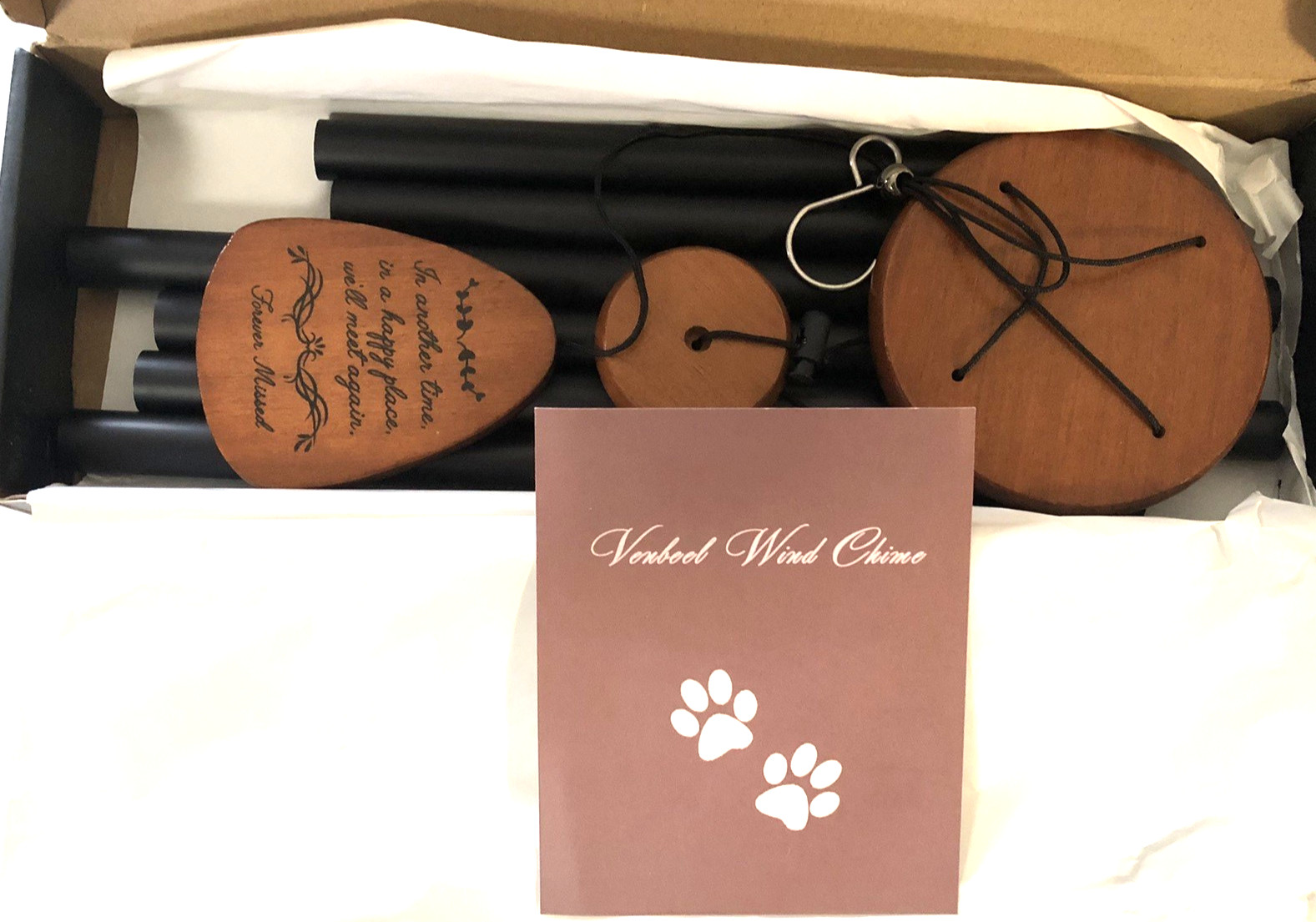 VENBEEL 28″ Dog/Cat Memorial Wind Chimes NEW
