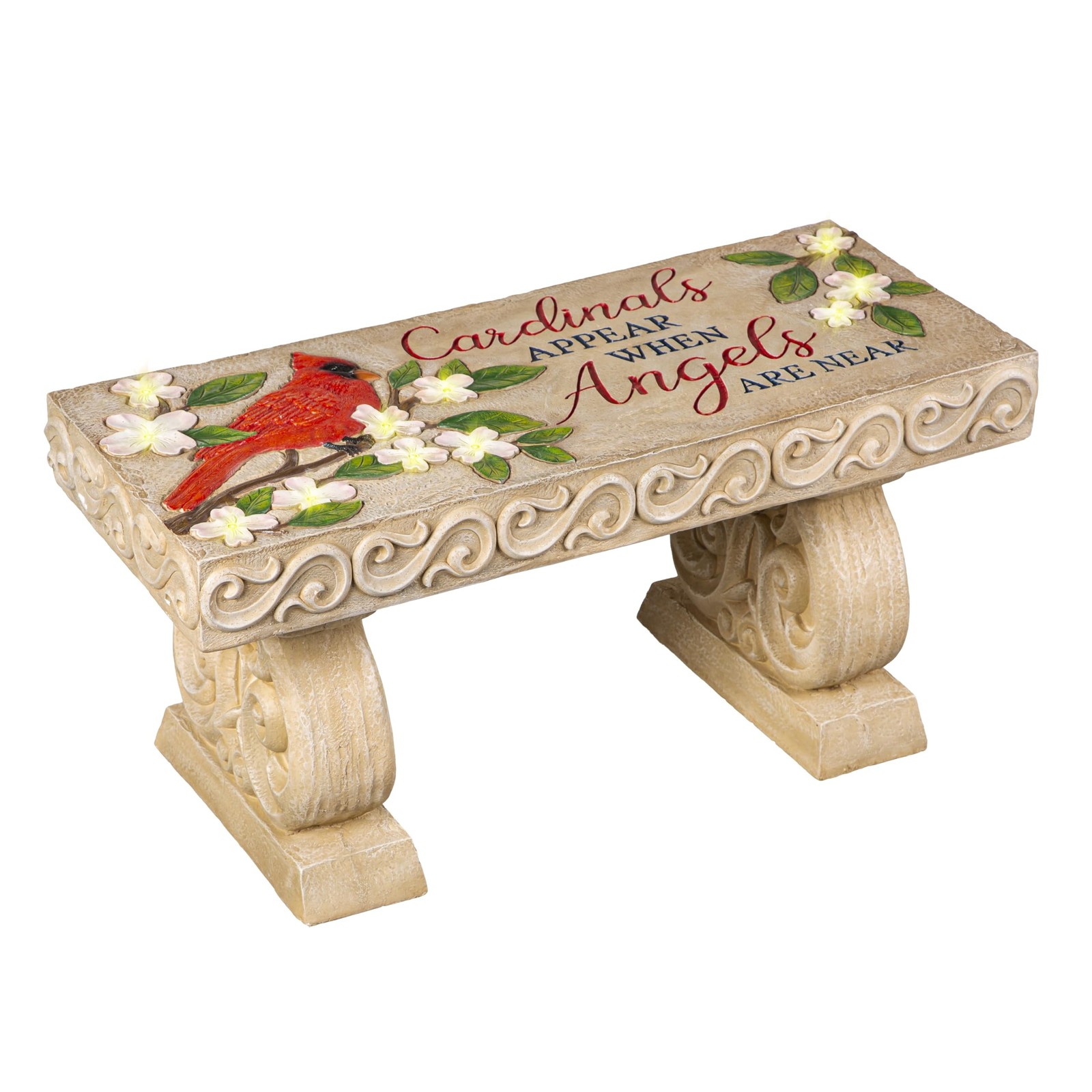 Evergreen Garden LED Garden Memorial Bench for Outdoor | Garden Stones in Mem…