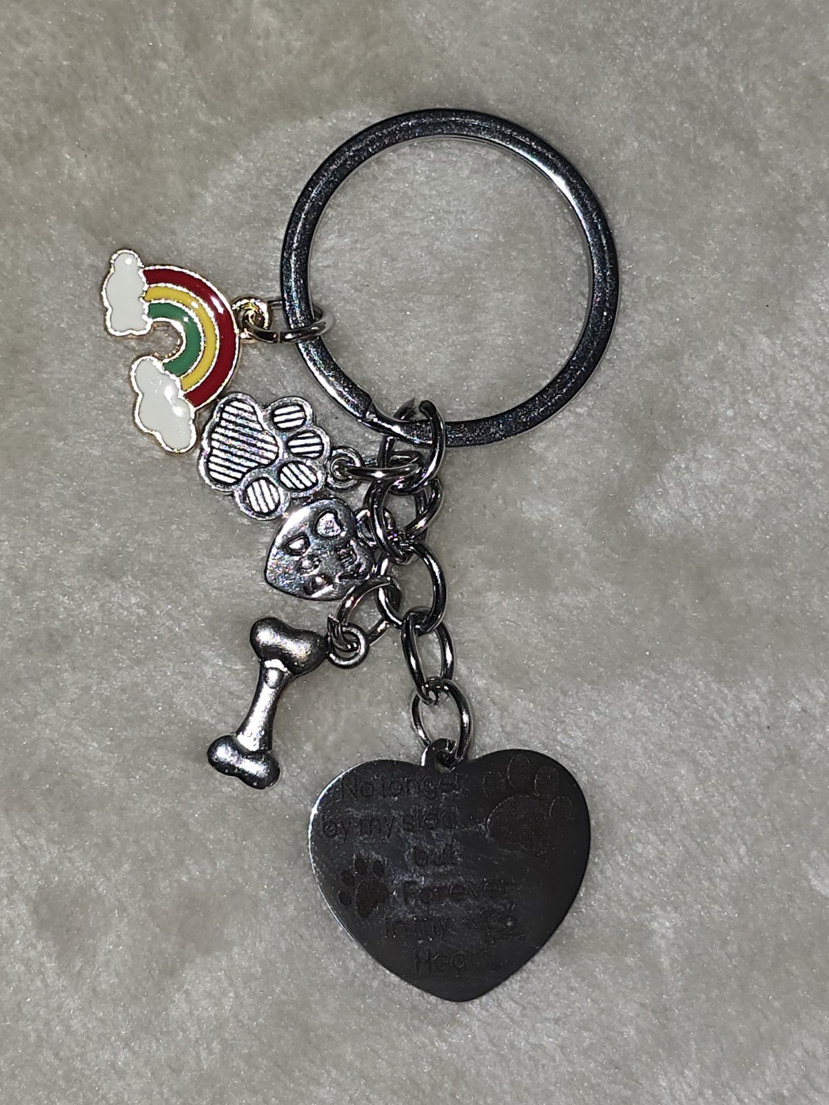 Pet Memorial_I Crossed Rainbow Bridge_Poem Acrylic Plaque Sympathy Gift (B2_🖤)