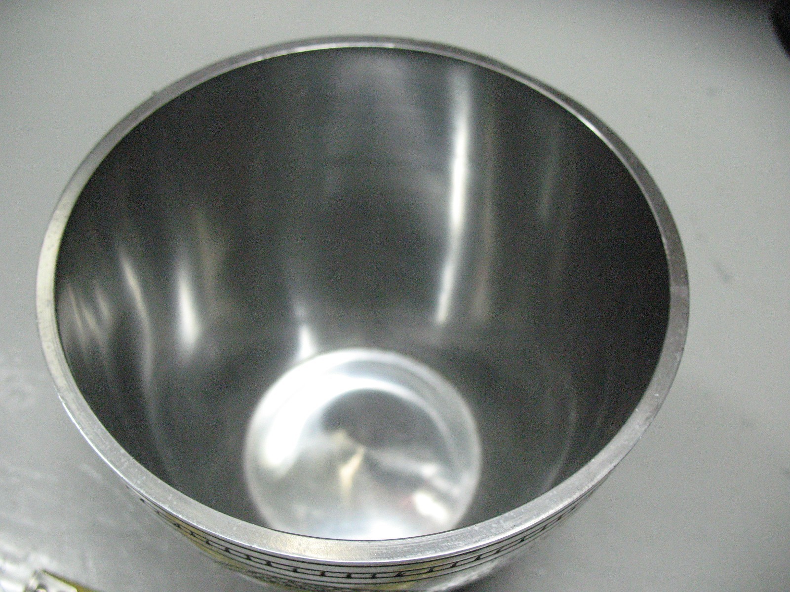 VINTAGE HAND CHASED URN SPUN ALUMINUM 6” TALL HAND MADE