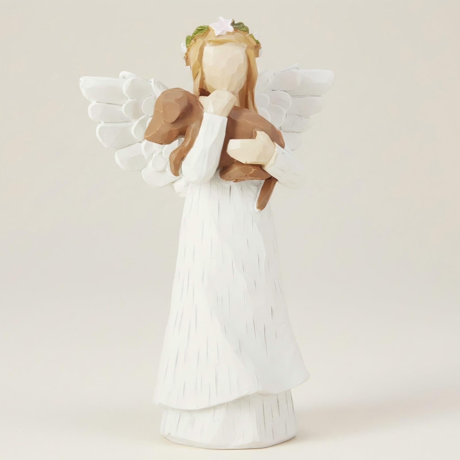 Angel of Friendship Dog Memorial Figurine with Rainbow Bridge Bracelet, 4.9 H…