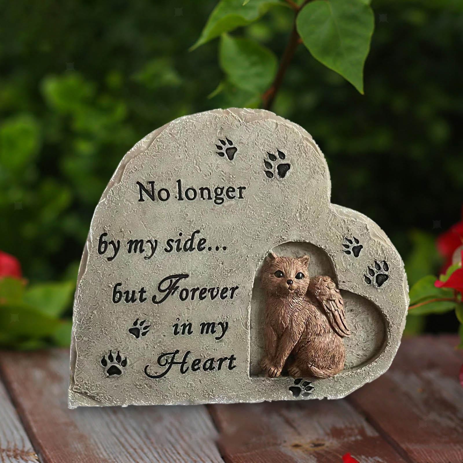 Pet Memorial Stones for Cats Pet Memorial Headstone Resin Loss of Dog Gift Cat