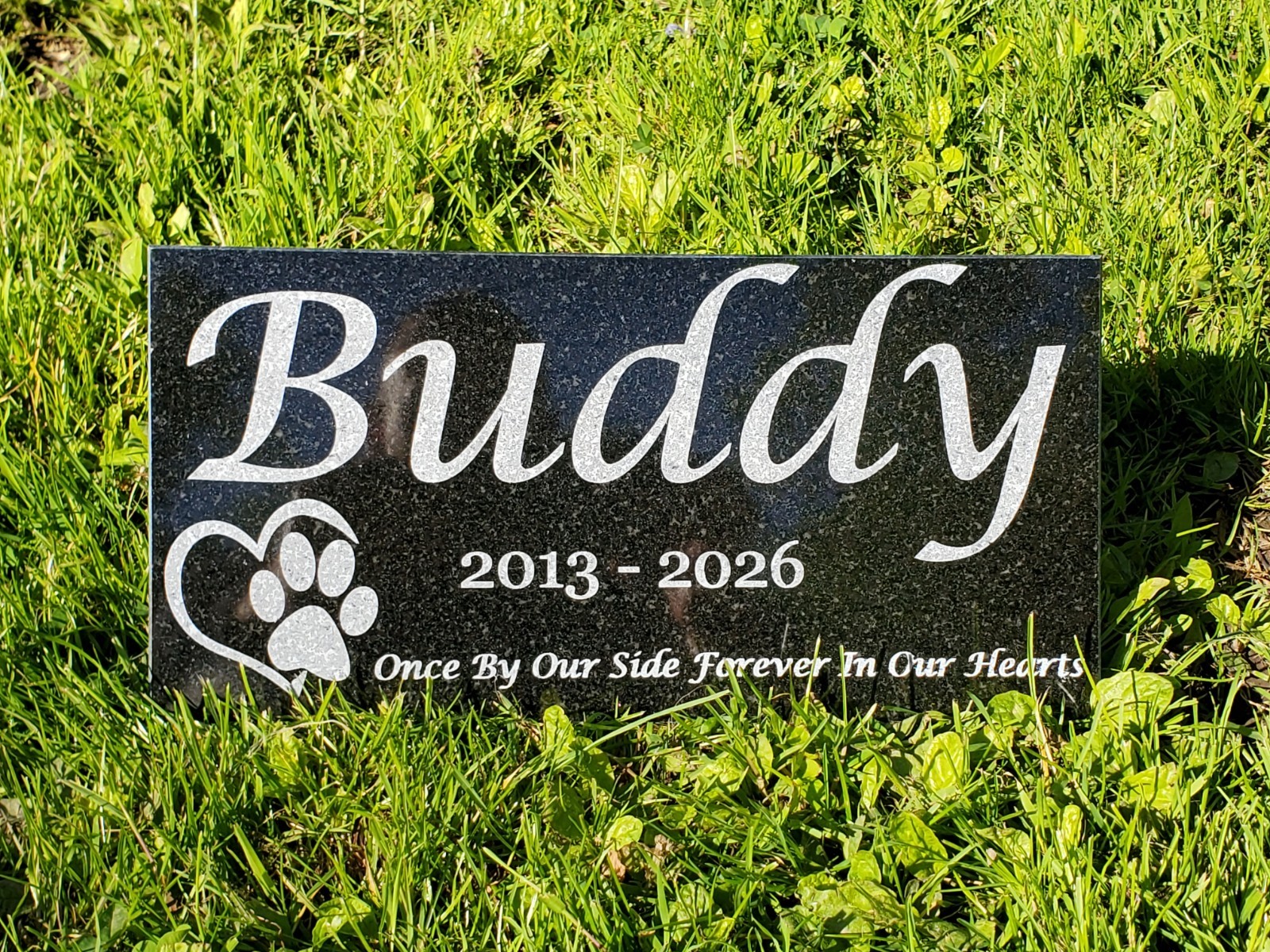 Grave Marker Headstone Garden Pet Loss Memorial Burial Stone Granite Plaque t23