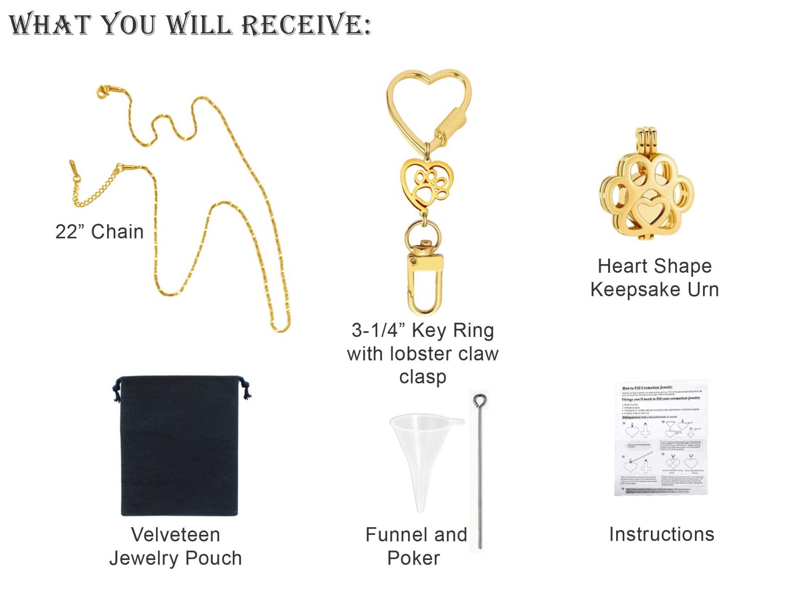 Paw Print On My Heart Keepsake Urn Interchangeable Necklace or Key Ring, Engrave