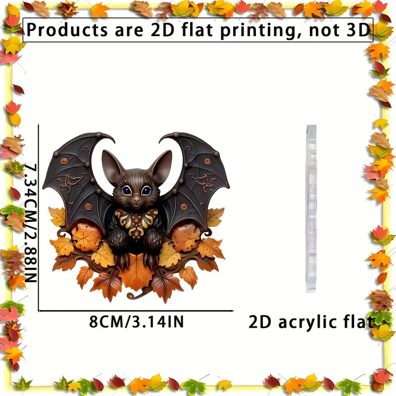 Autumn Halloween Bat Acrylic Hanging Ornament