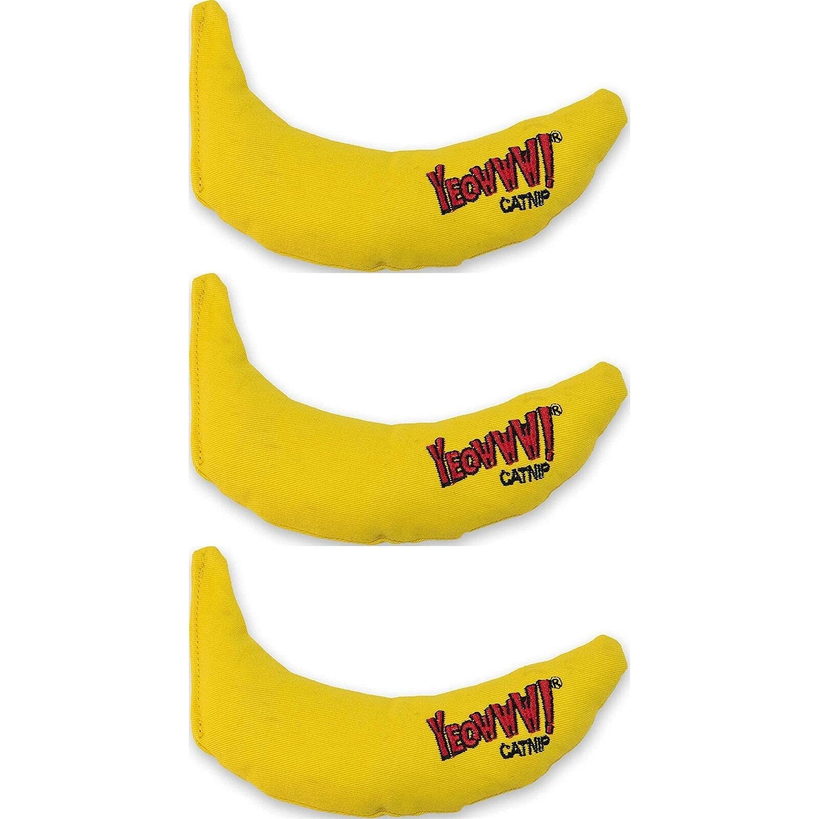 YEOWWW! Organic Catnip Banana Cat Toy – 3 Pack – Leaf & Flower DuckyWorld