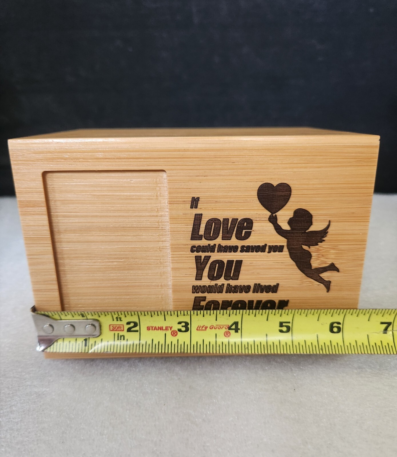 Wooden Pet Memorial Urn NEW• Cat/Dog Memory Box, Memorial Keepsake Photo Frame