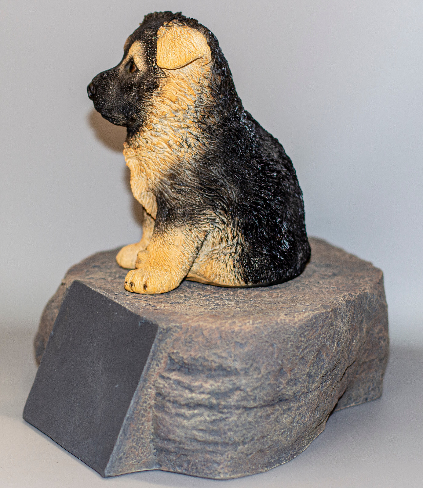 Shepherd Urn Pet Ashes Memorial Headstone Statue Dog Grave Plaque Keepsake Decor