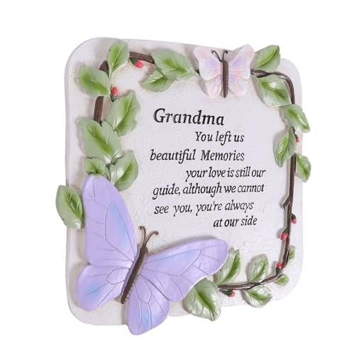10 Inch Resin Memorial Garden Stone, Outdoor Decor, Sympathy Garden Grandma