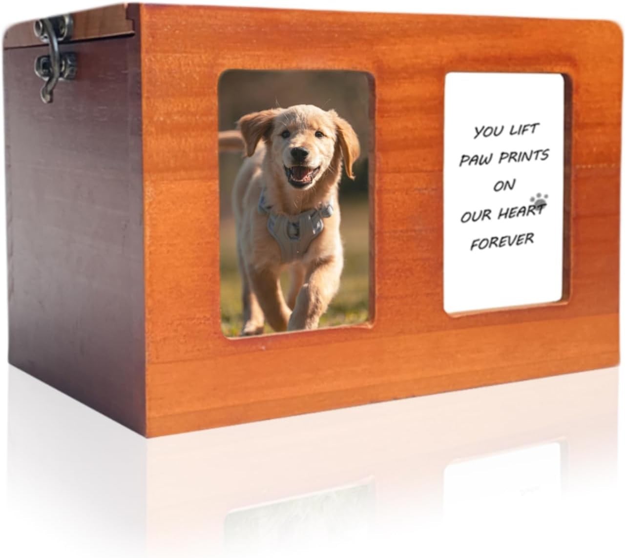 Handcrafted Wooden Pet Urns for Dogs and Cats – Secure Sliding Lid & Photo Space