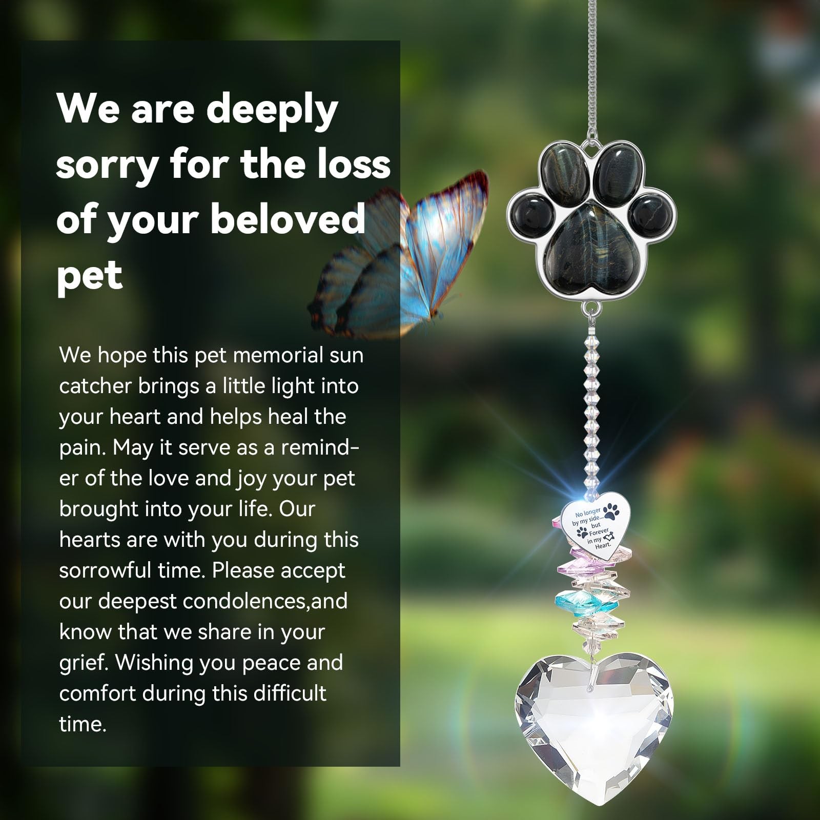 Dog Memorial Gifts, Pet Memorial Suncatcher, Loss of Dog Sympathy Gift