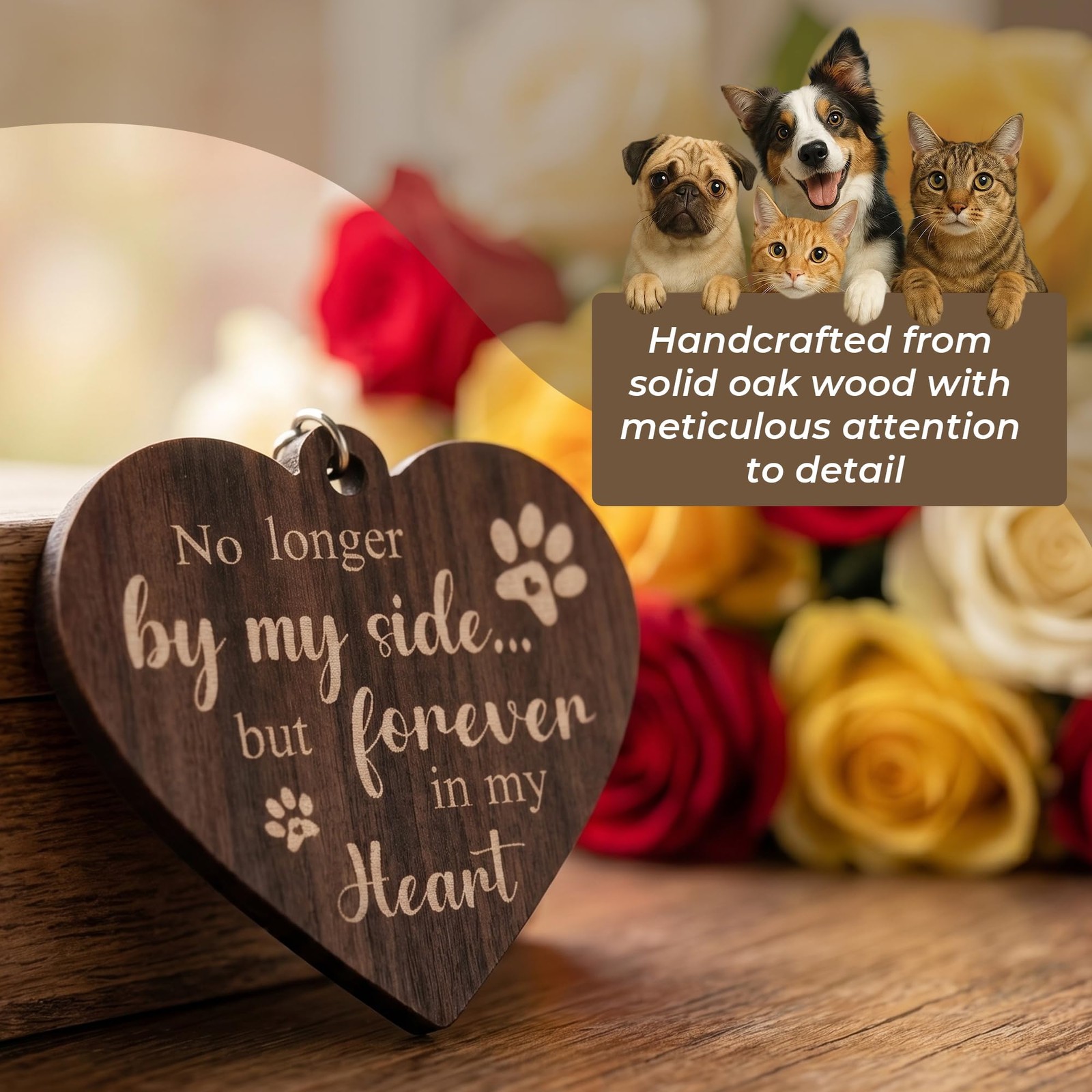 Znysuyii Pet Memorial Gifts For Loss Of Dog Cat Rotating Wooden 4X6 Picture