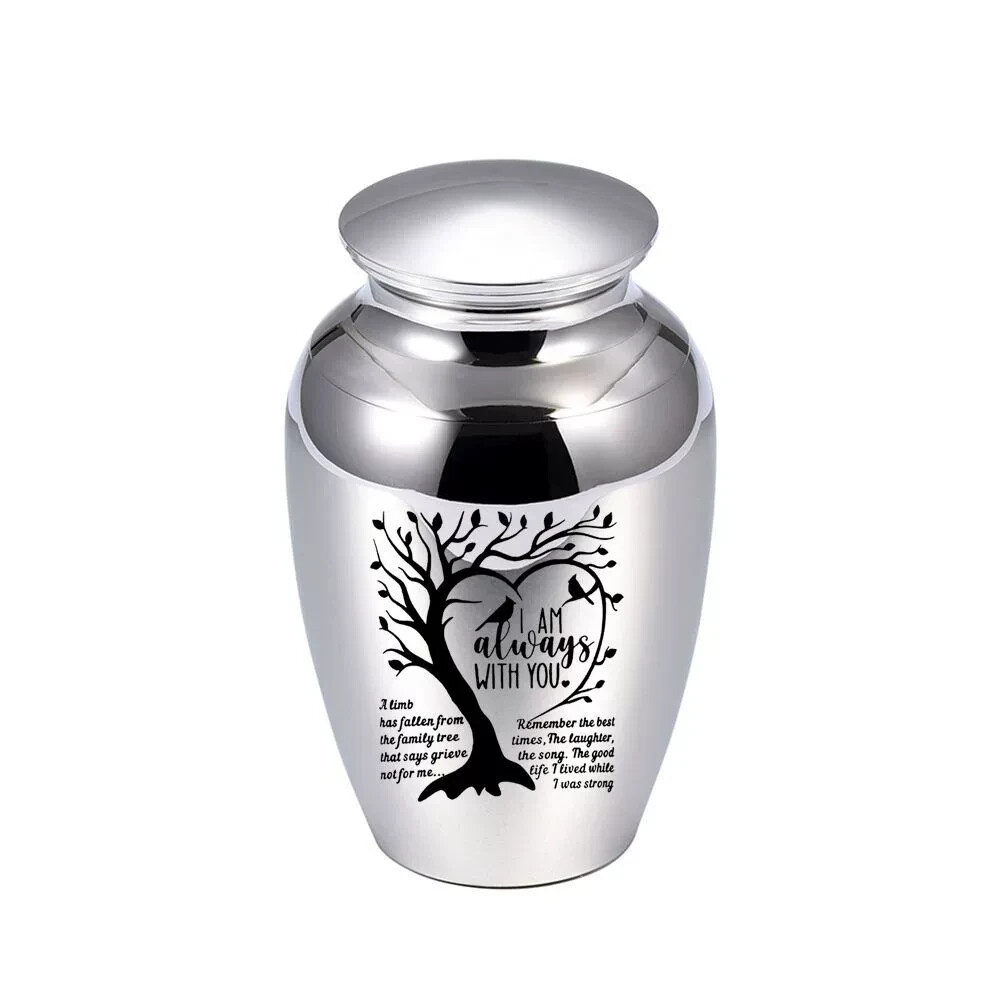 Small Cremation Urn Jar Holder Keepsake for Human Pet Ashes Memorial Funeral Box