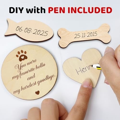 Pet Memorial Shadow Box Collar Holder Frame Paw Print Kit Gift