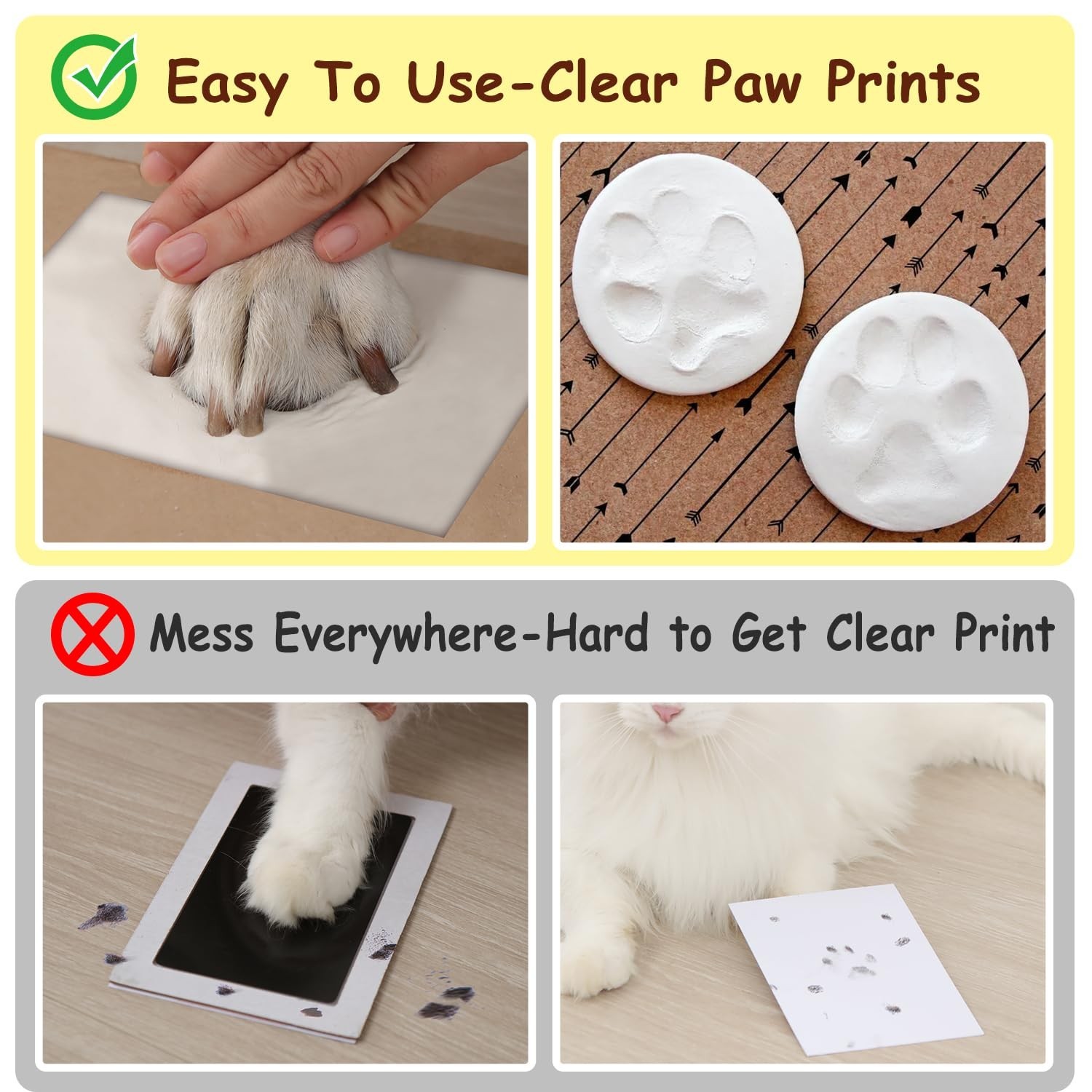 Personalized Pet Memorial Frame for Dogs and Cats,Pet Paw Print Custom Photo …