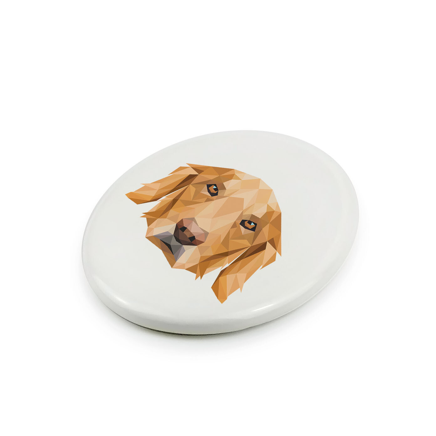 Golden Retriever Geometric Plate Art Dog