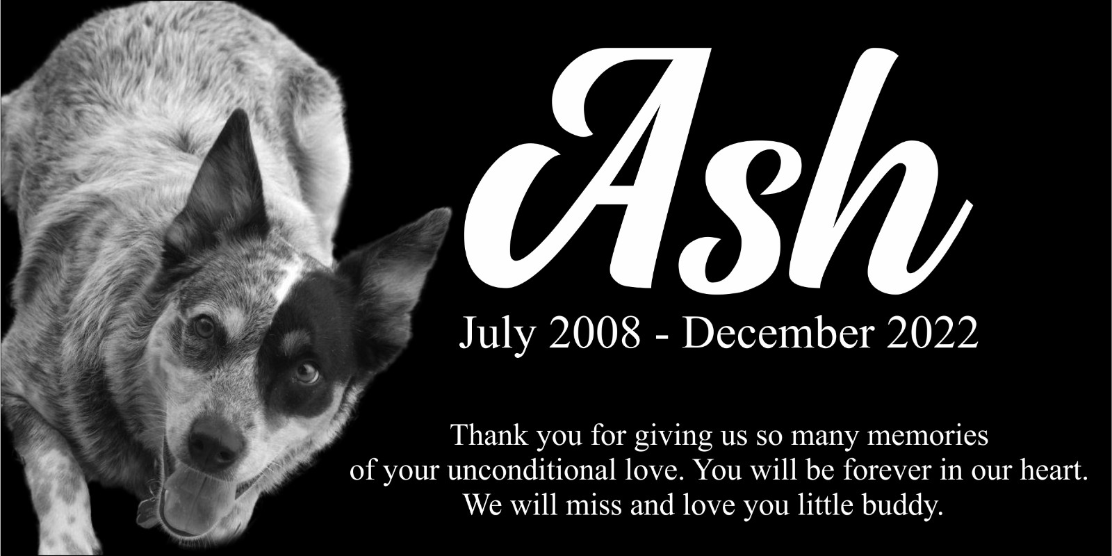 Custom Pet Stone Memorial Grave Marker Granite Plaque Human headstone Cancer