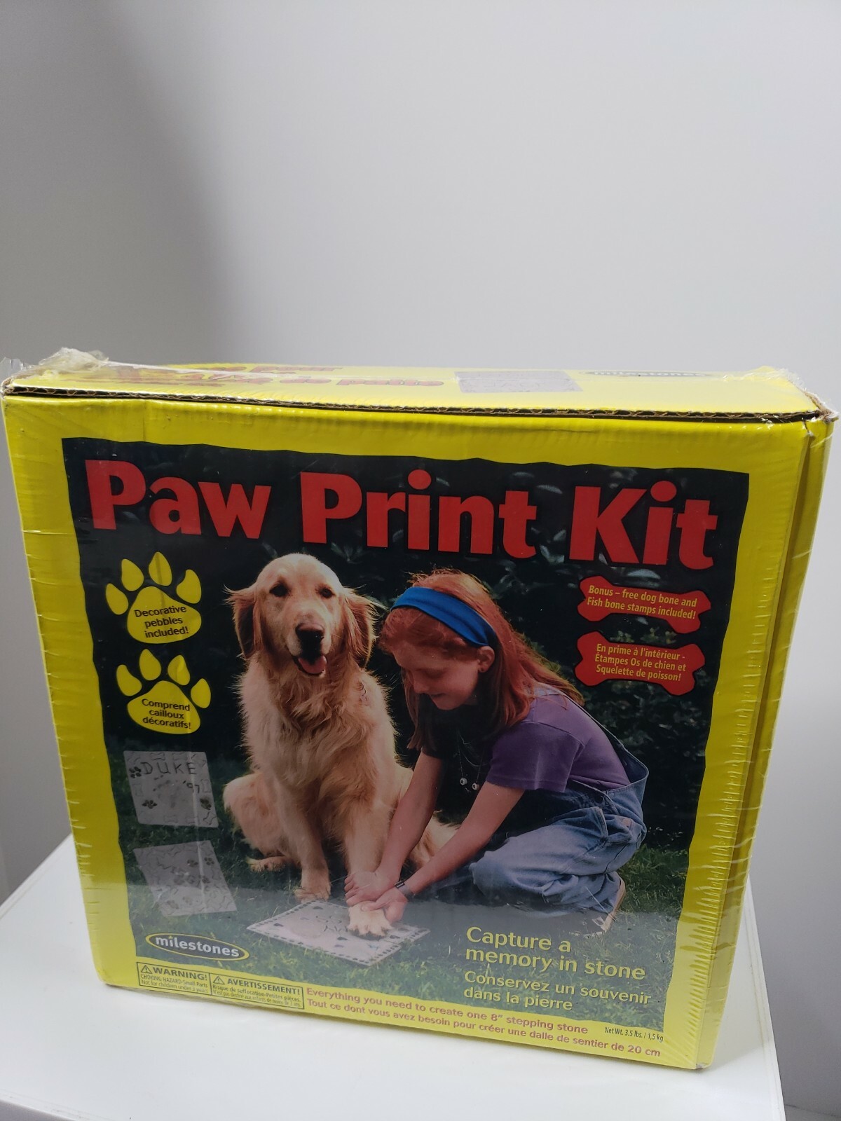 Milestones Paw Print Kit Stonecraft Memory In A 8” Stepping Stone New