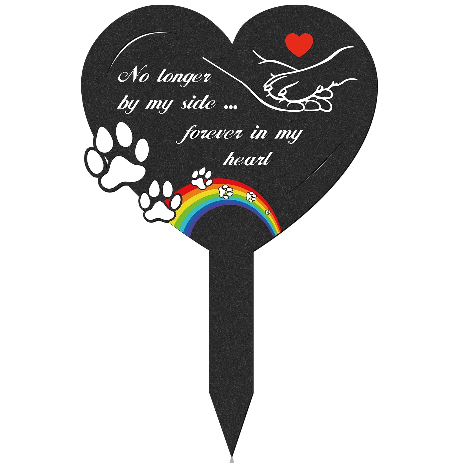 LIRAVENO Dog Memorial Grave Stakes – Metal Pets Lover Cemetery Markers black