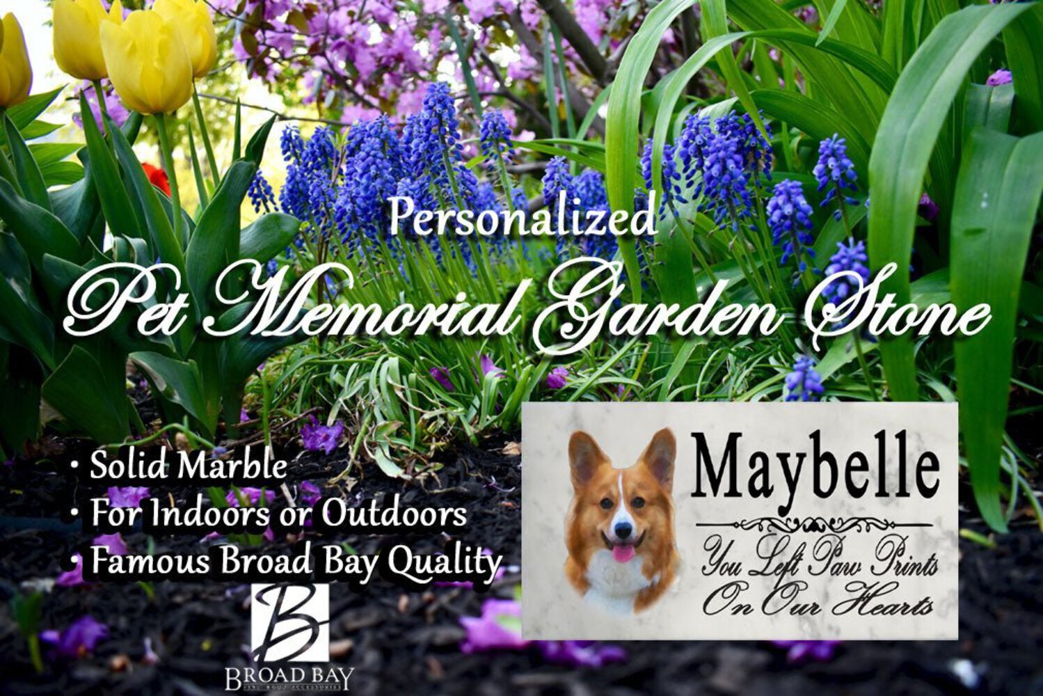 Corgi Memorial Stone Dog Grave Marker or Garden Plaque
