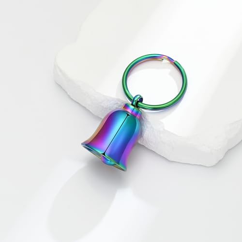 Bell Cremation Keychain for Ashes Holder Cross Motorcycle Keychain-colorful