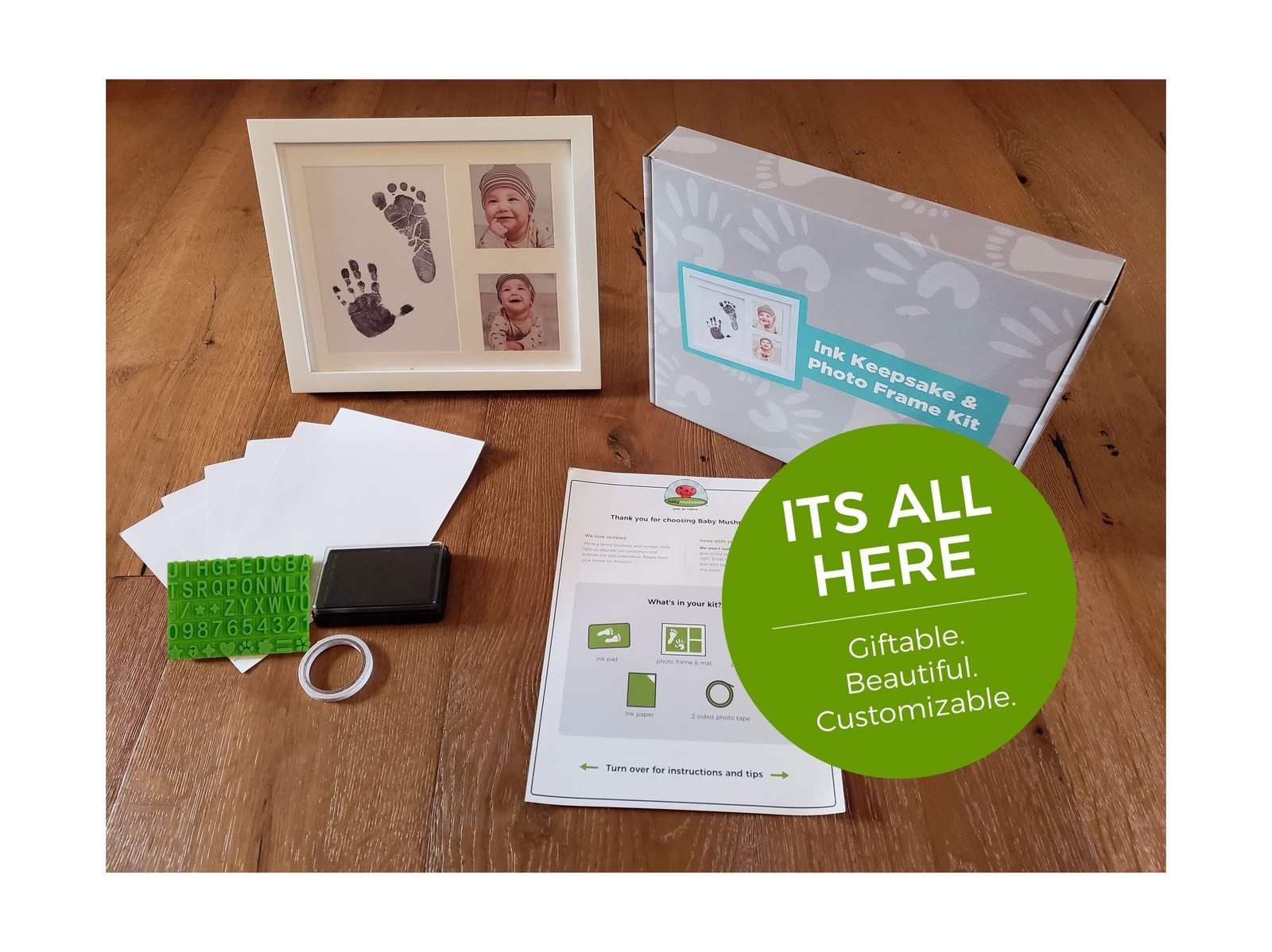 Ultimate Baby Ink Hand & Footprint Kit – Safe Ink Pad Stamp, Pa… USA FAS